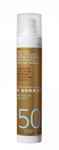 KORRES Red Grape Antispot - pleťový krém proti pigmentovým skvrnám SPF50, 50 ml