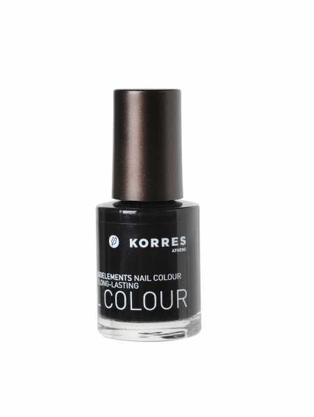 KORRES Nail Colour BLACK 101 pečující lak na nehty, odstín 101, 10 ml