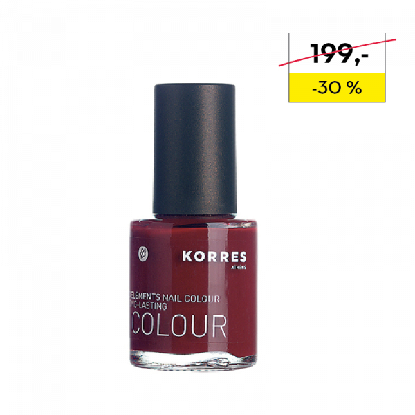 KORRES Nail Colour DEEP RED 57 - pečující lak na nehty odstín 57, 11 ml