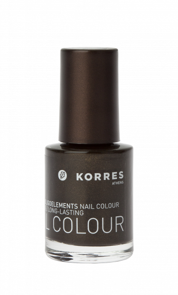 KORRES Nail Colour PRECIOUS BLACK 100 - pečující lak na nehty, 10 ml