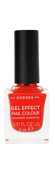 KORRES Gel-Effect Nail Colour - gelový lak na nehty,45 Coral, 11 ml