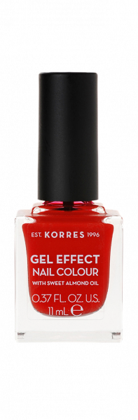 KORRES Gel-Effect Nail Colour - gelový lak na nehty,48 Coral Red, 11 ml